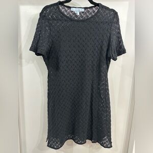 Hill House Home black Raschel knit Palma dress
